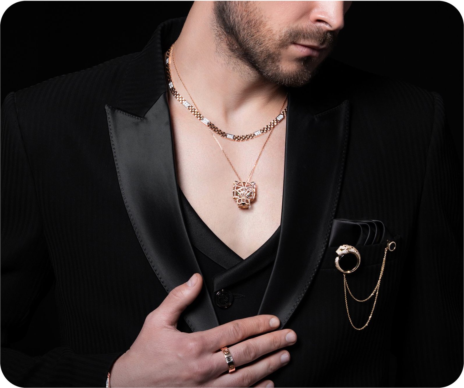 Men's jewellery portrait